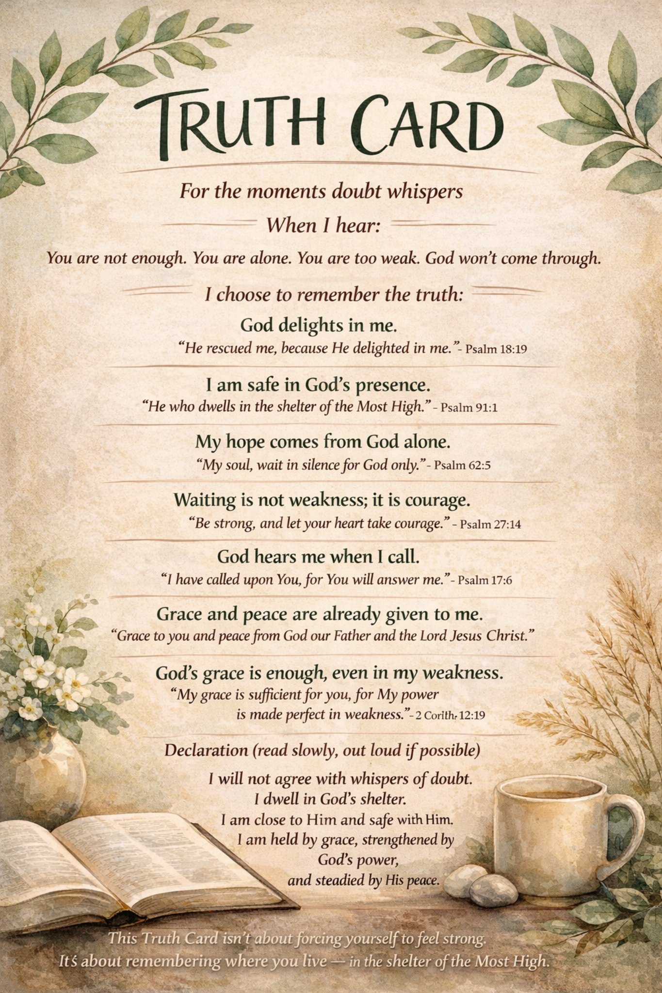 When Doubt Whispers: Choosing Truth on Purpose